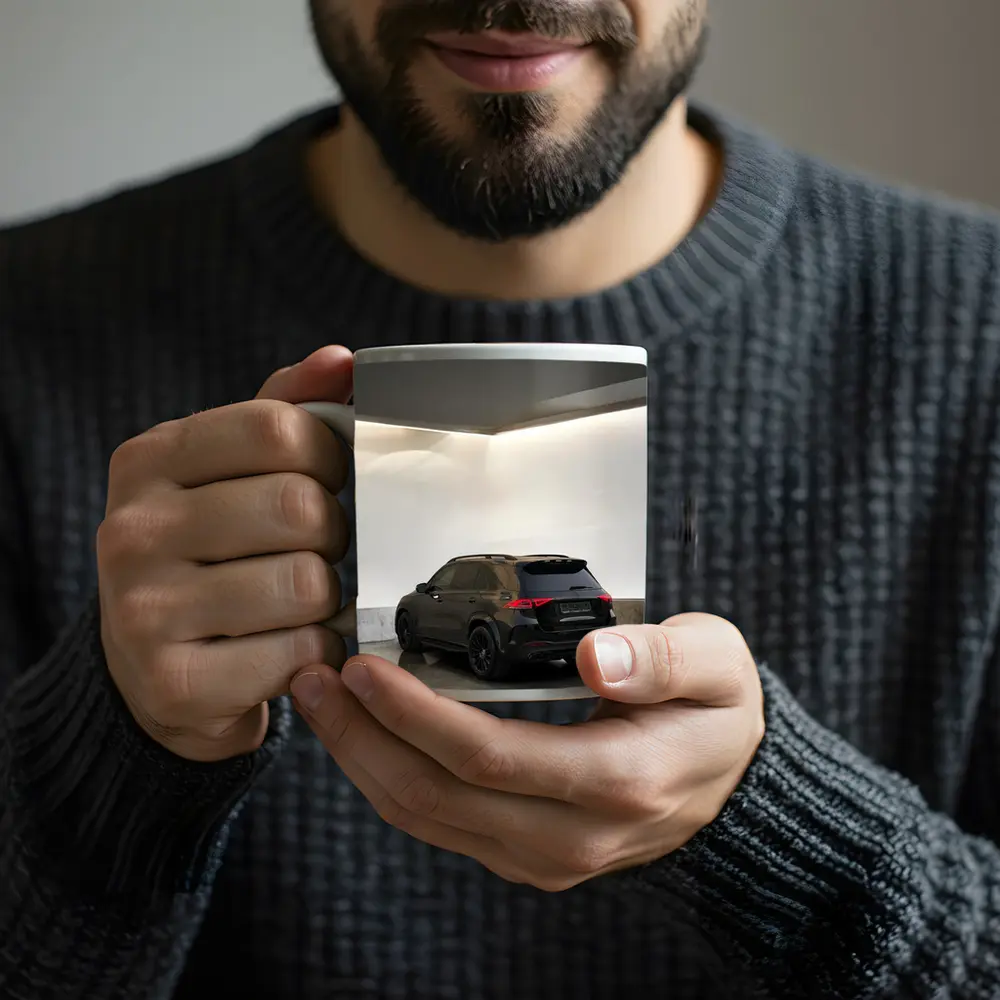 Mercedes GLE Class Black Minimal Garage – Mugs