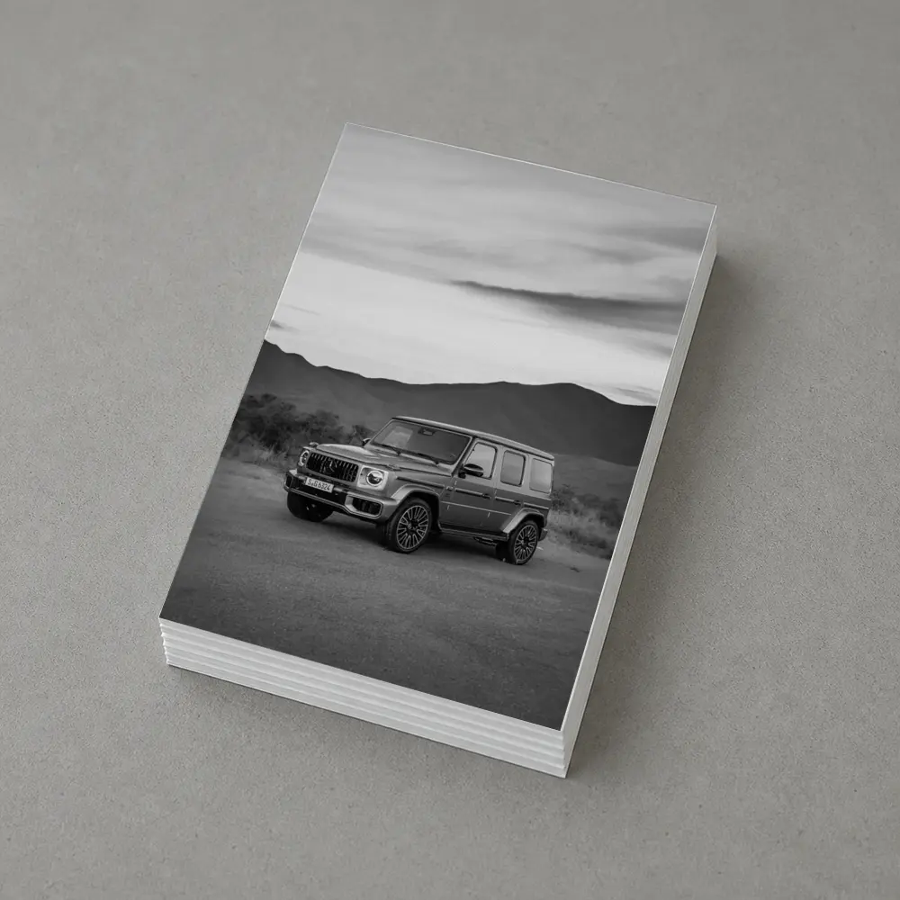Mercedes G Class Black White Mountain Landscape – Postcards