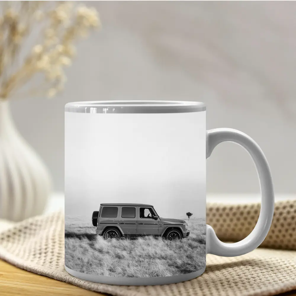 Mercedes G Class Black White Field – Mugs