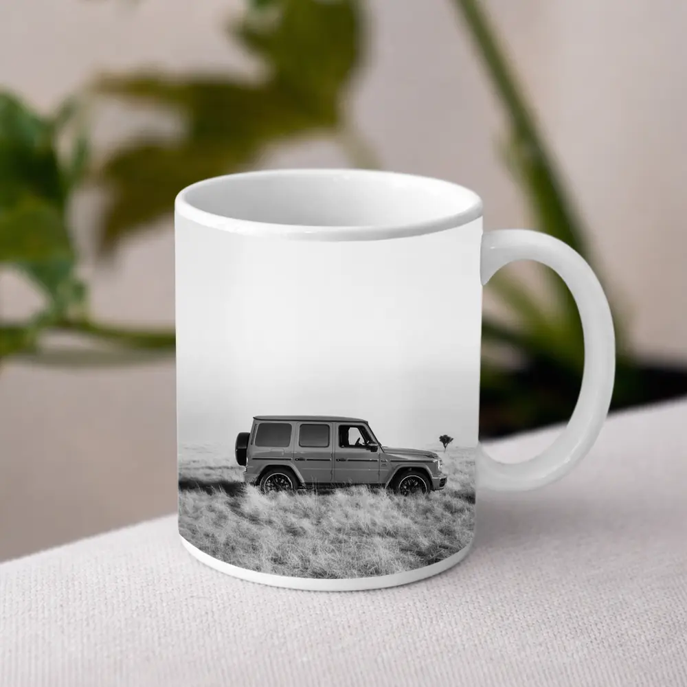Mercedes G Class Black White Field – Mugs