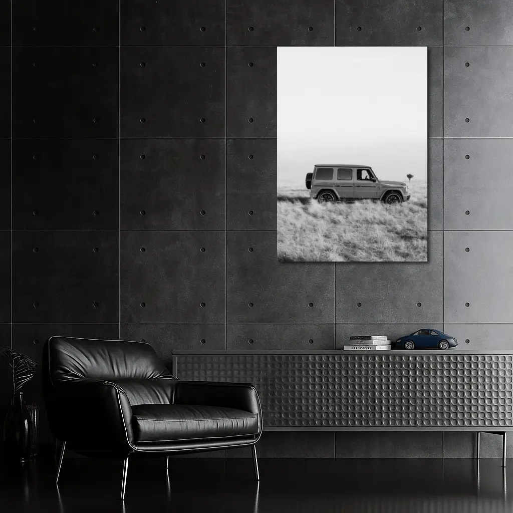 Mercedes G Class Black White Field – Wall Art