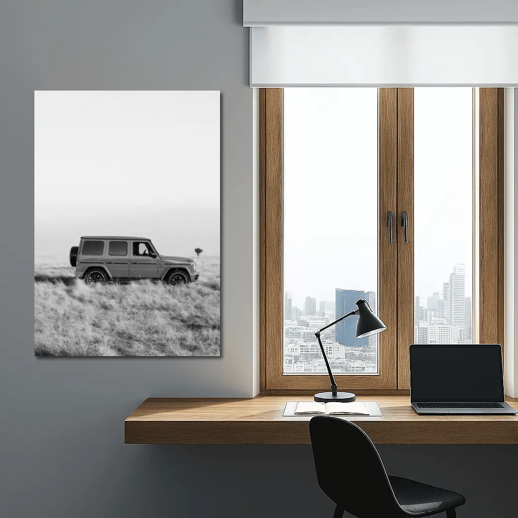 Mercedes G Class Black White Field – Wall Art