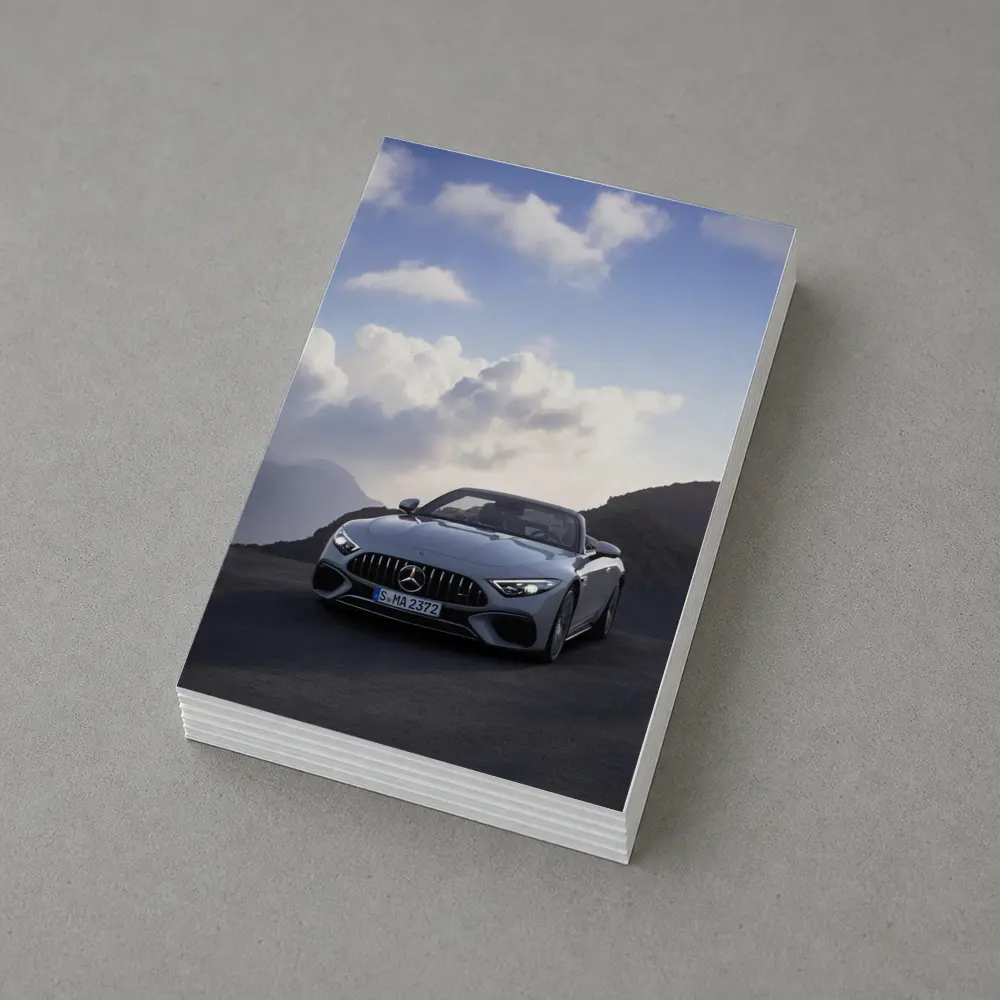 Mercedes SL Class Silver Mountain Road – Postcards