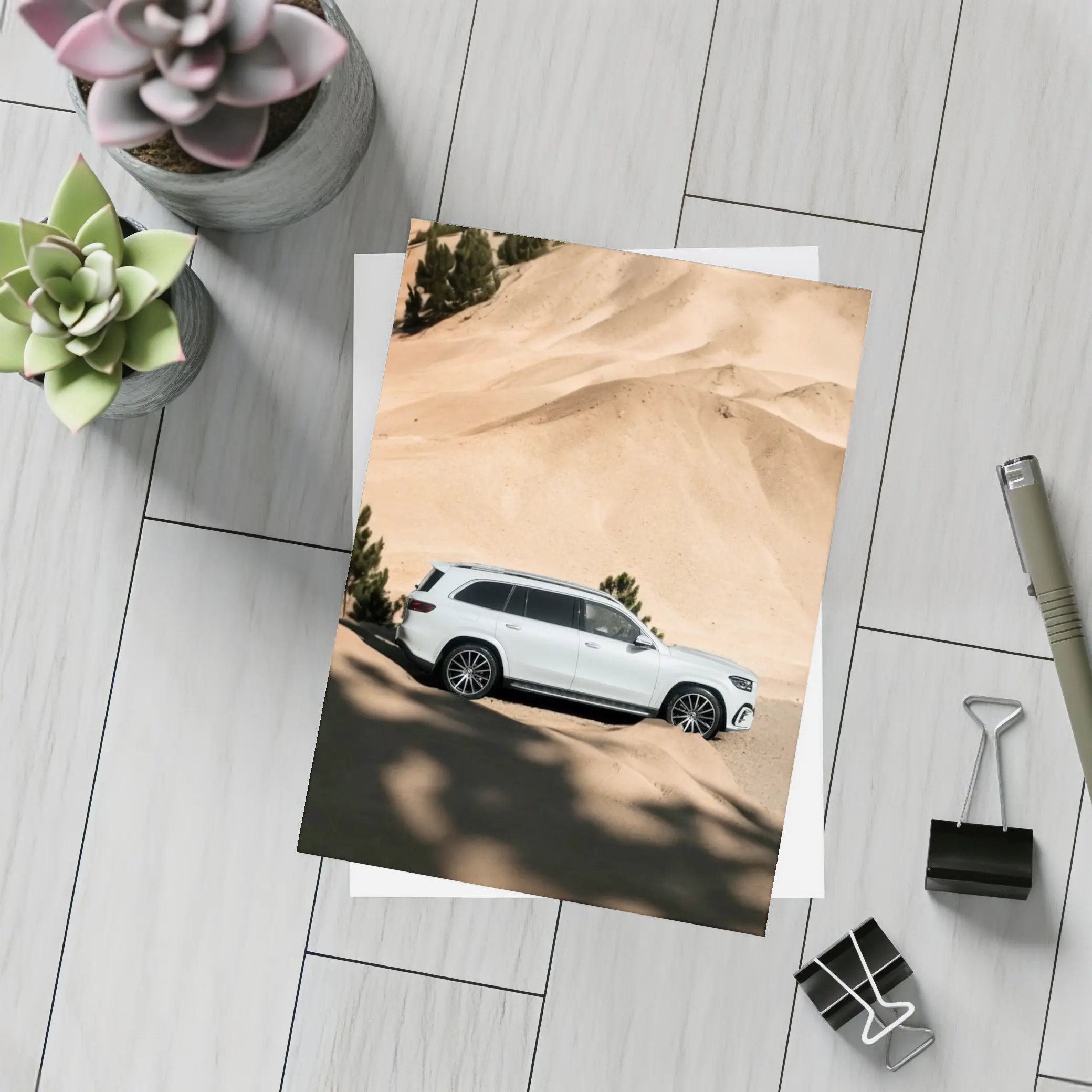 Mercedes GLS Class White Desert Dunes – Postcards
