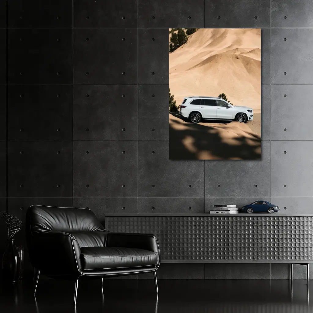 Mercedes GLS Class White Desert Dunes – Wall Art