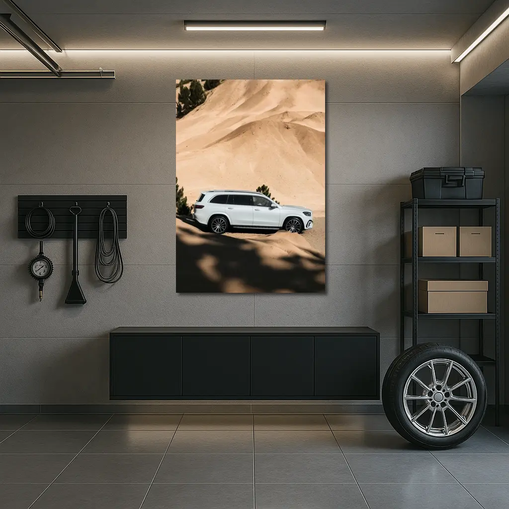 Mercedes GLS Class White Desert Dunes – Wall Art