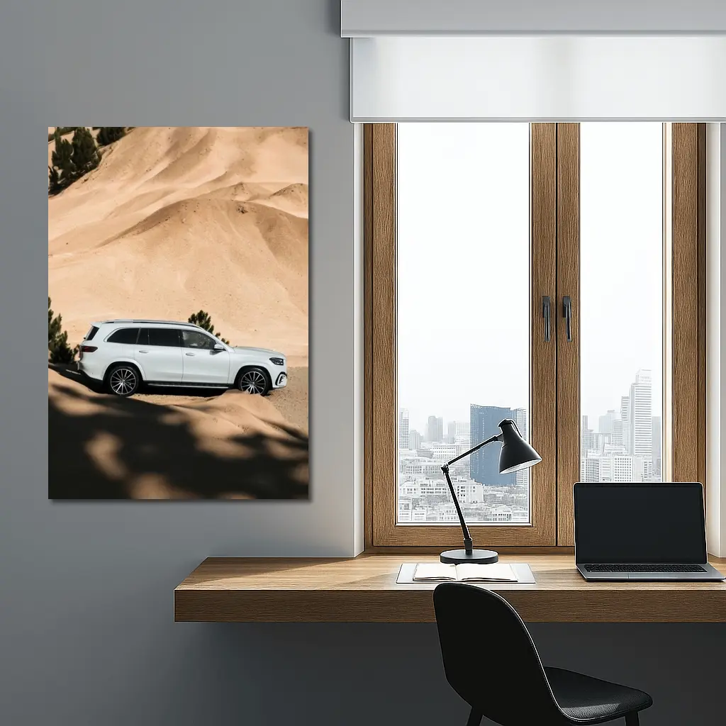 Mercedes GLS Class White Desert Dunes – Wall Art