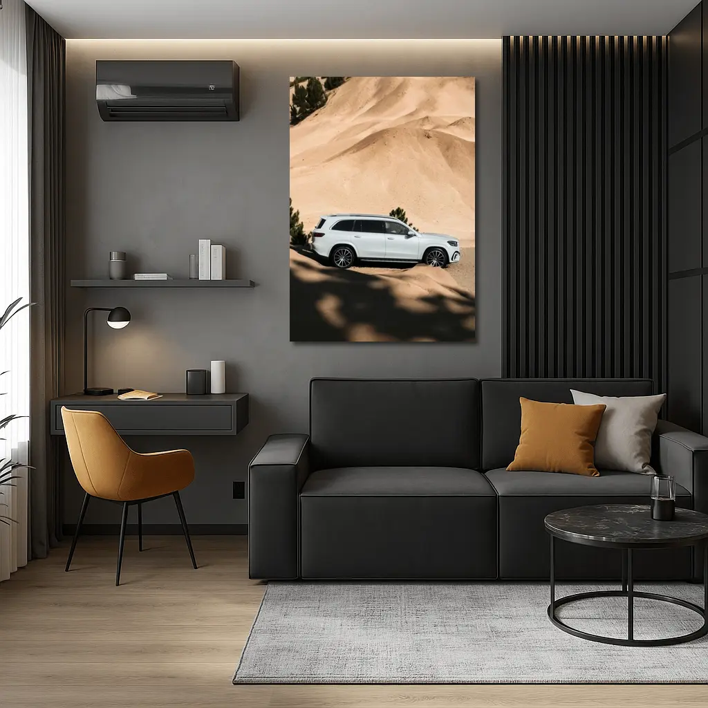 Mercedes GLS Class White Desert Dunes – Wall Art
