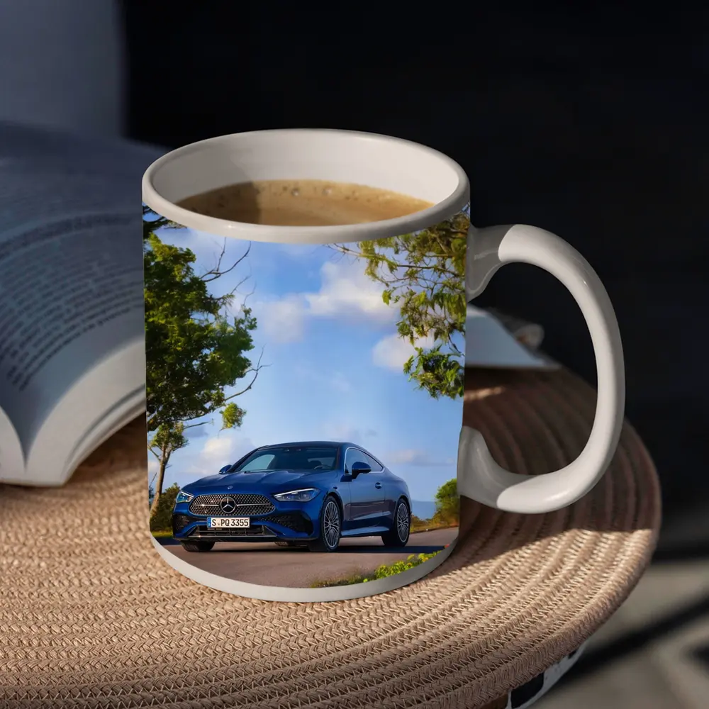 Mercedes CLE Coupe Blue Coastal Road – Mugs