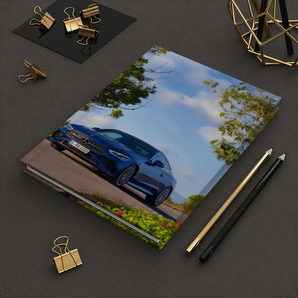 Mercedes CLE Coupe Blue Coastal Road – Notebooks