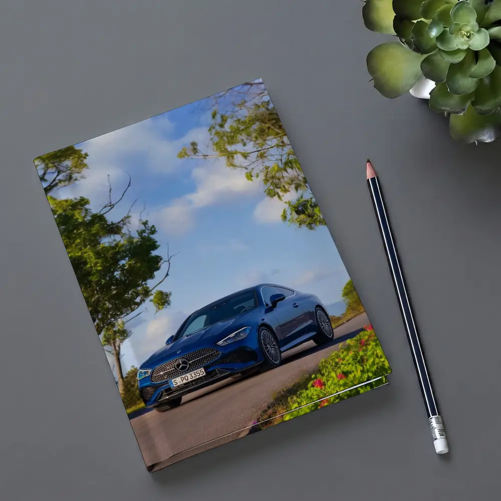 Mercedes CLE Coupe Blue Coastal Road – Notebooks