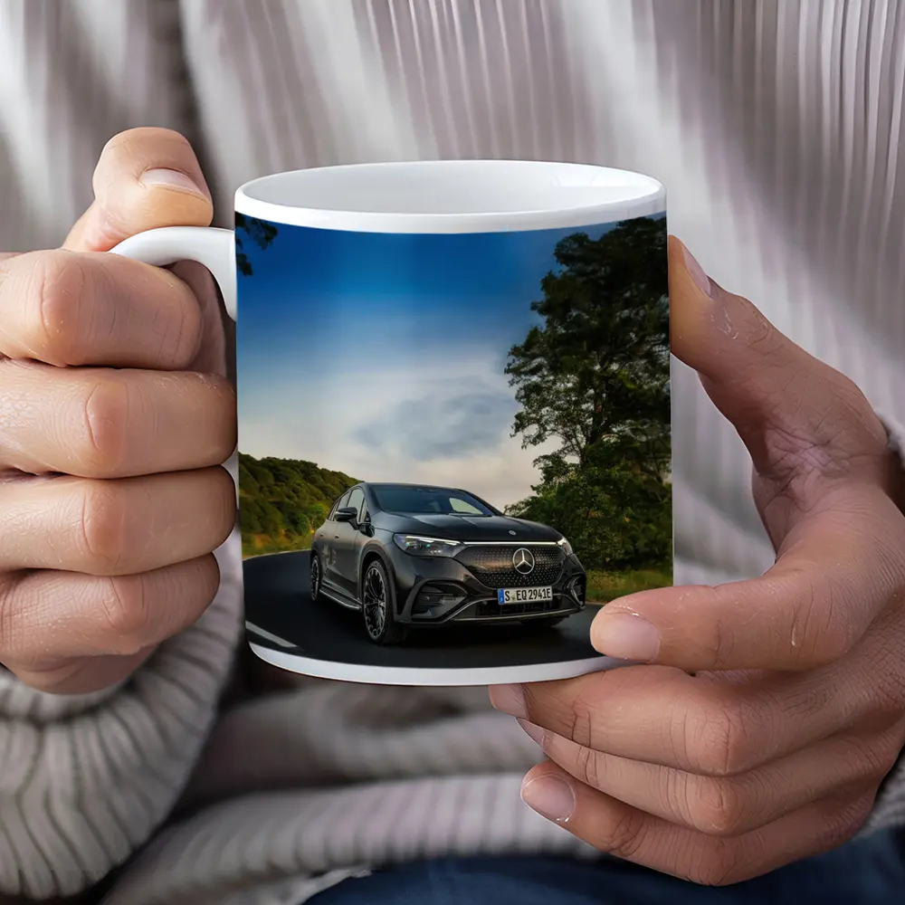 Mercedes EQE AMG Dark Road Green Trees – Mugs