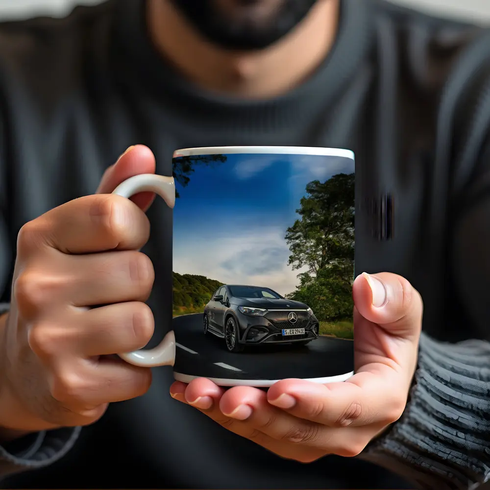 Mercedes EQE AMG Dark Road Green Trees – Mugs