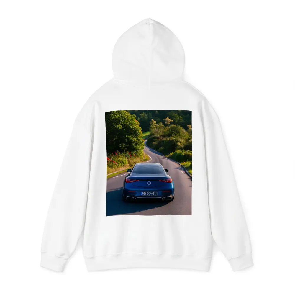 Mercedes CLS Blue Coupe Country Road Drive – Hoodies