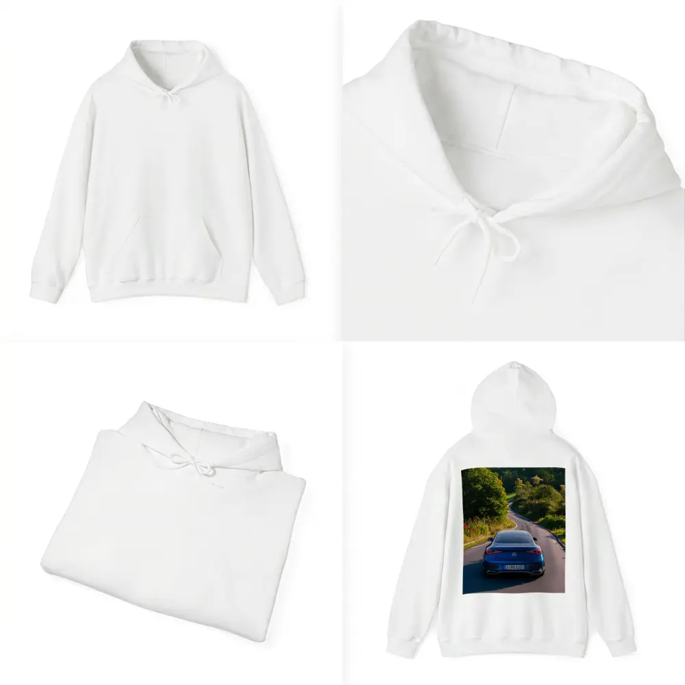 Mercedes CLS Blue Coupe Country Road Drive – Hoodies