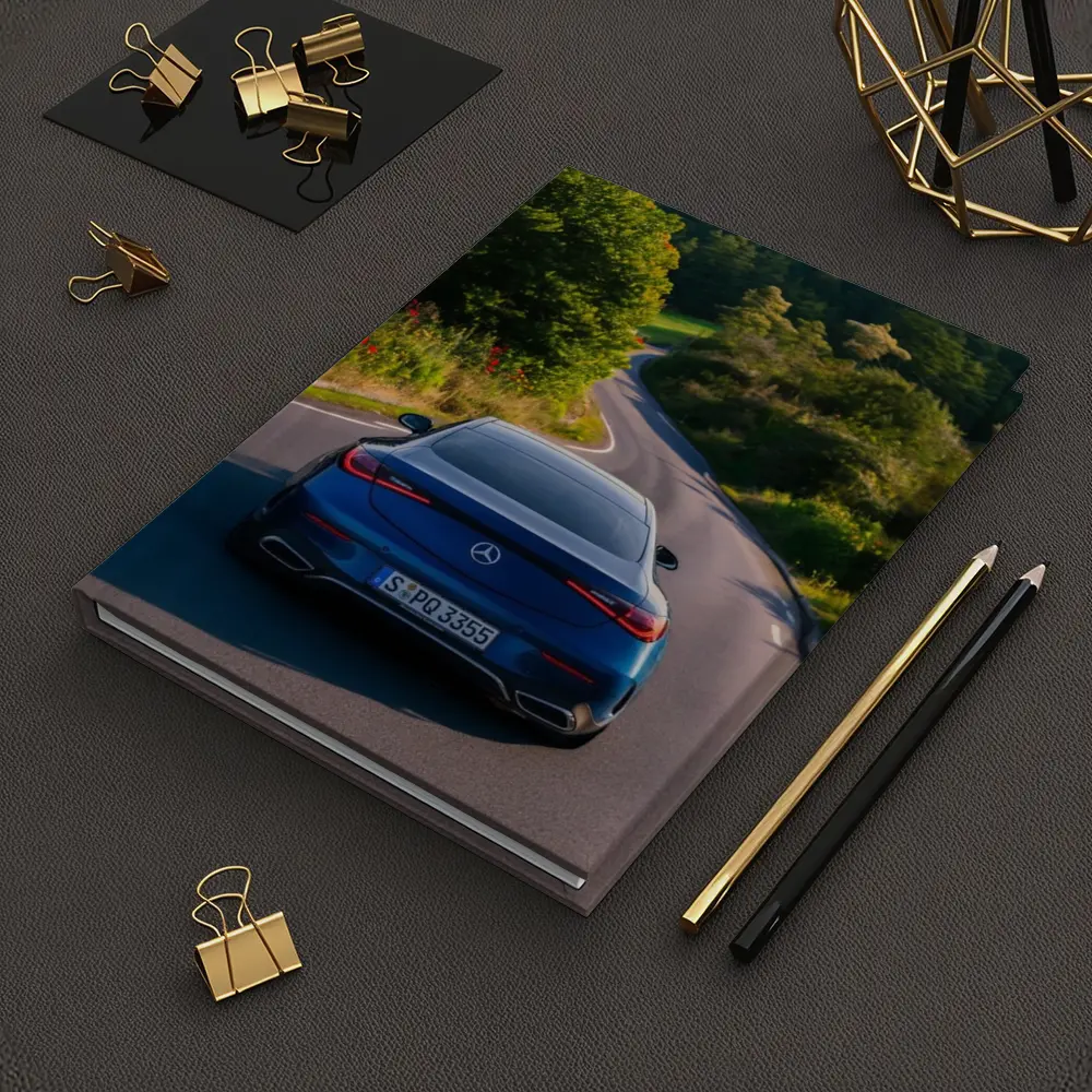 Mercedes CLS Blue Coupe Country Road Drive – Notebooks