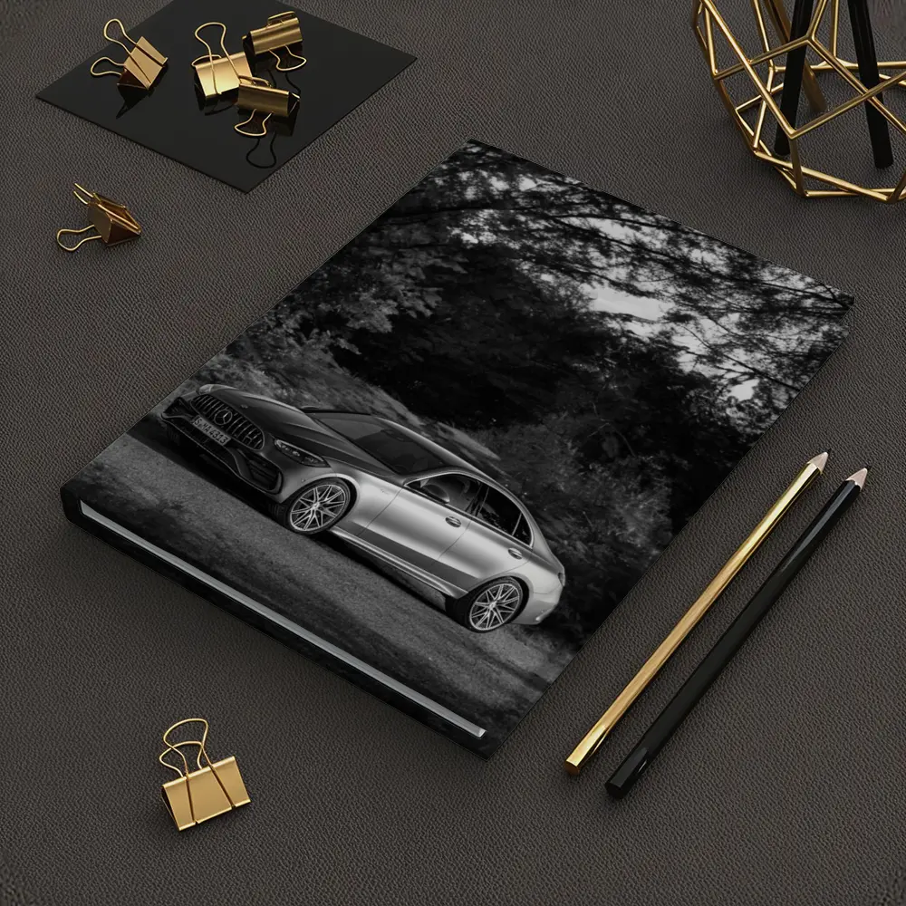 Mercedes AMG C Class Black White Nature – Notebooks