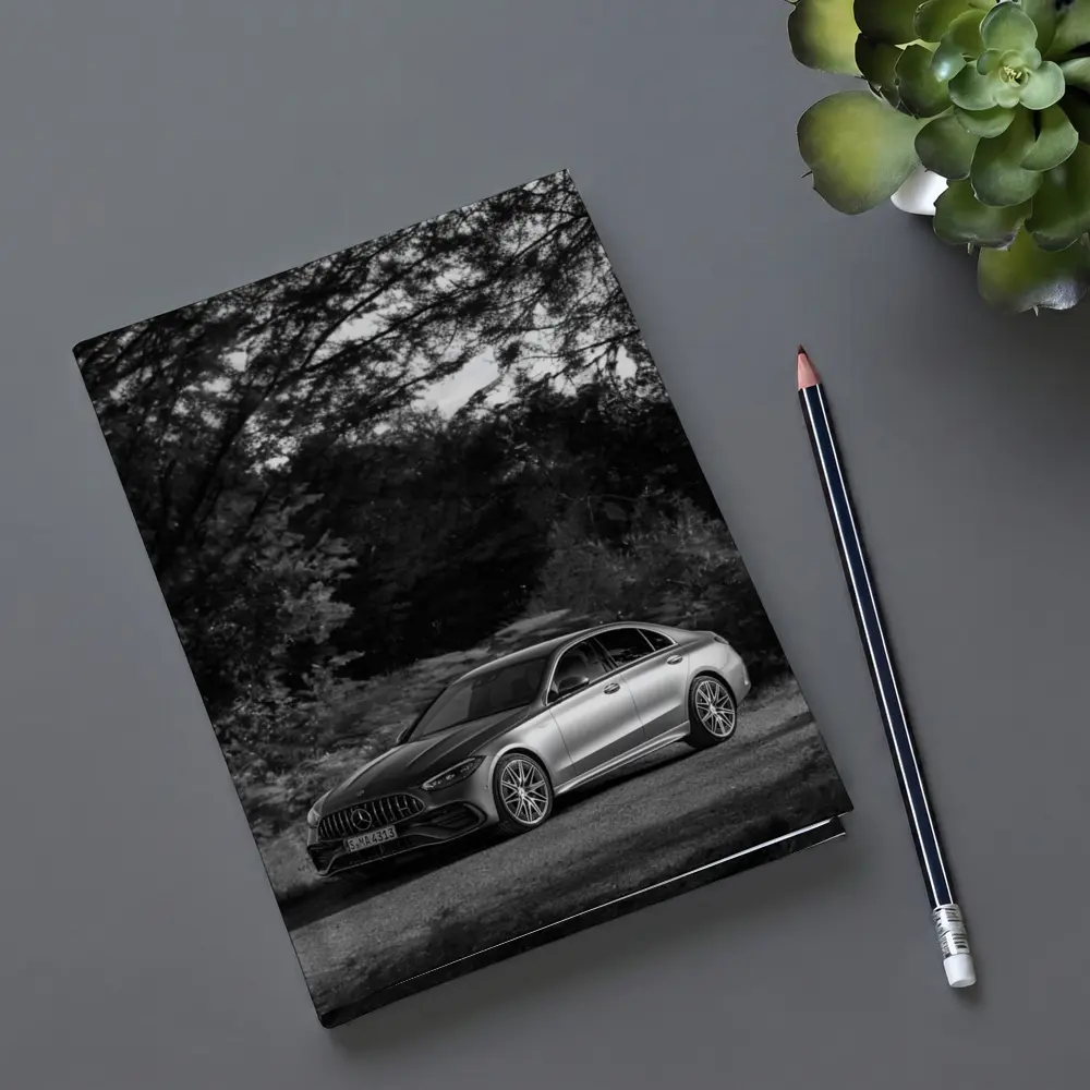 Mercedes AMG C Class Black White Nature – Notebooks