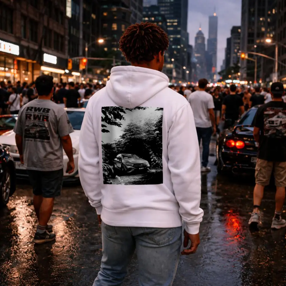 Mercedes AMG EQE Black White Forest Setting – Hoodies