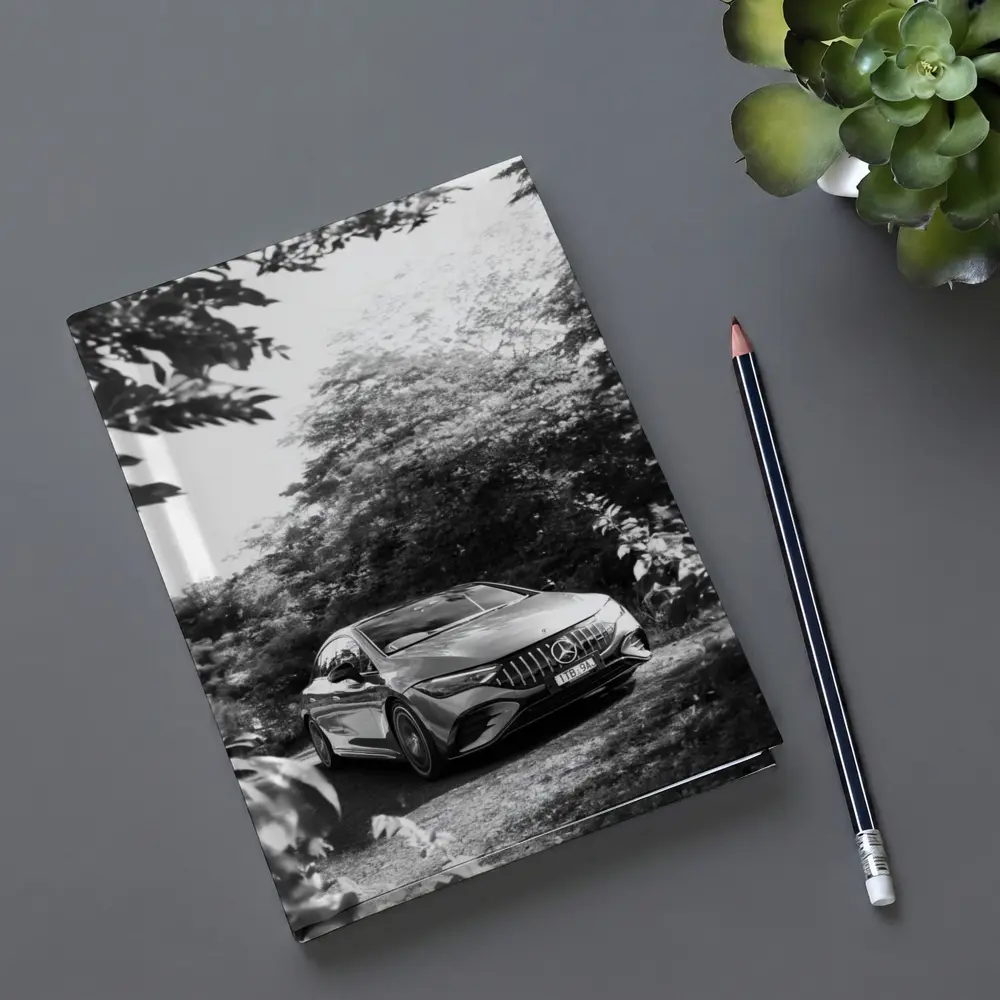 Mercedes AMG EQE Black White Forest Setting – Notebooks