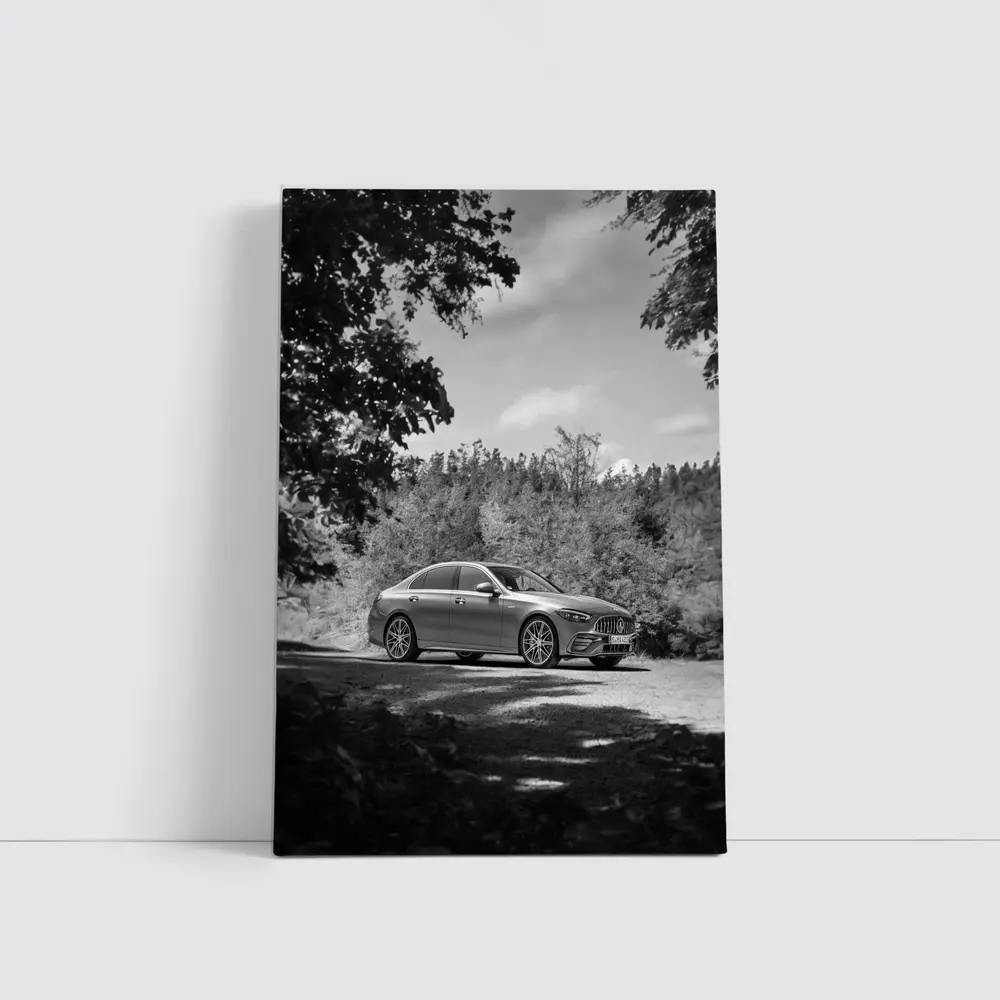 Mercedes AMG C63 Black White Forest – Wall Art