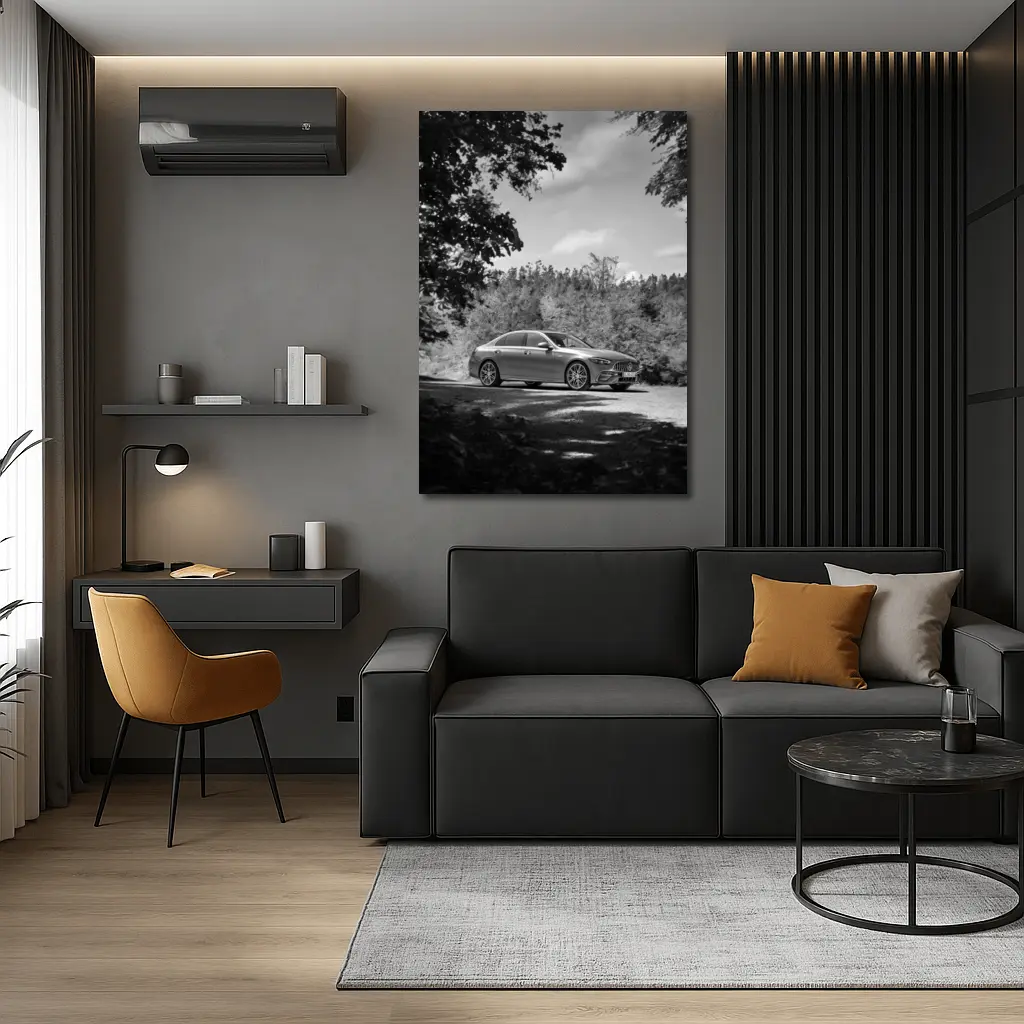 Mercedes AMG C63 Black White Forest – Wall Art