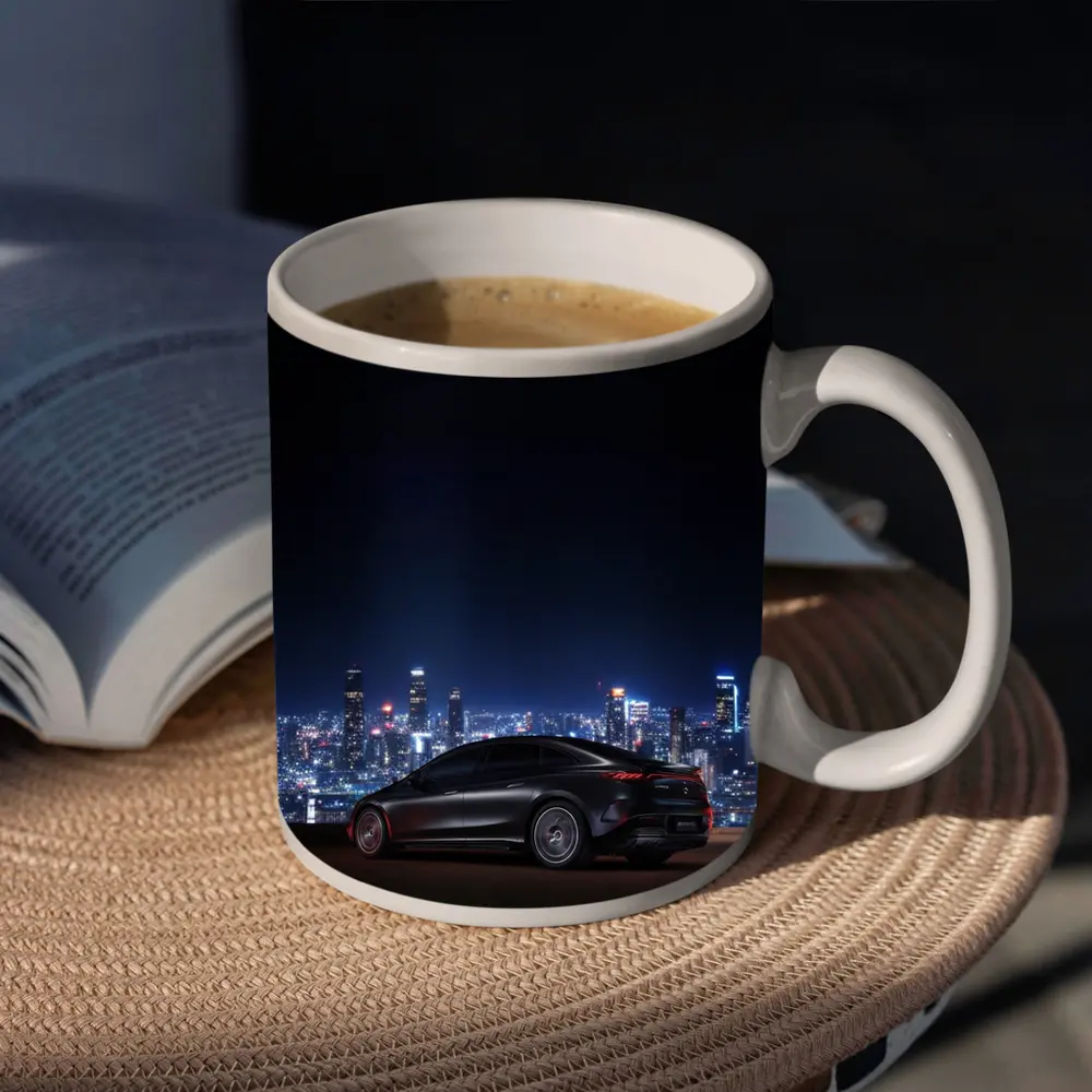 Mercedes AMG EQS Night City Skyline – Mugs