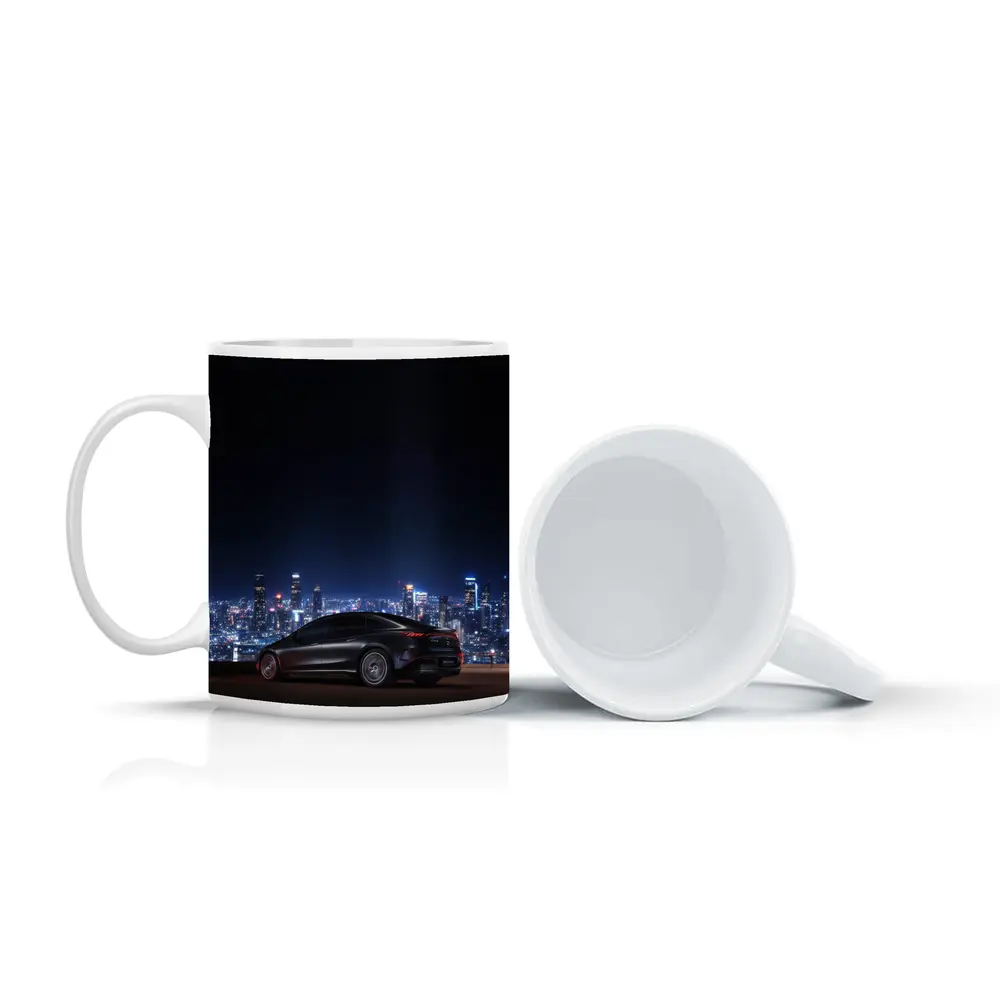 Mercedes AMG EQS Night City Skyline – Mugs