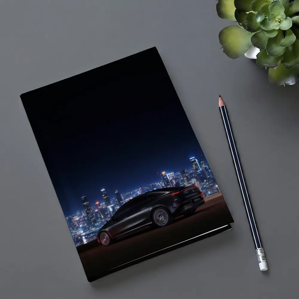 Mercedes AMG EQS Night City Skyline – Notebooks