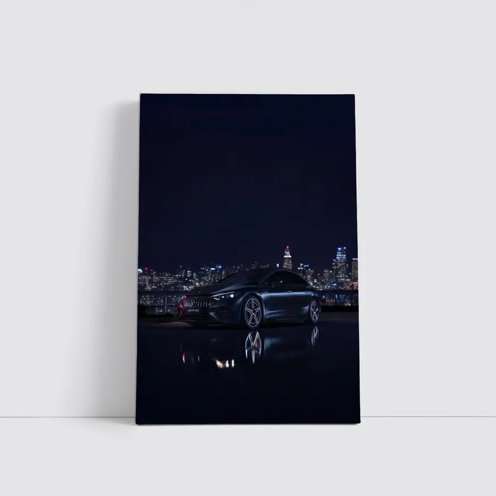 Mercedes AMG Dark Sedan City Night – Wall Art