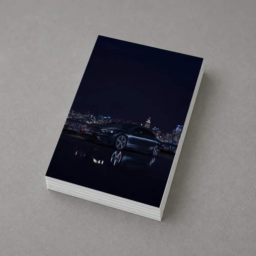 Mercedes AMG Dark Sedan City Night – Postcards