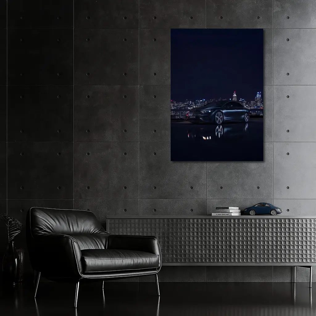 Mercedes AMG Dark Sedan City Night – Wall Art
