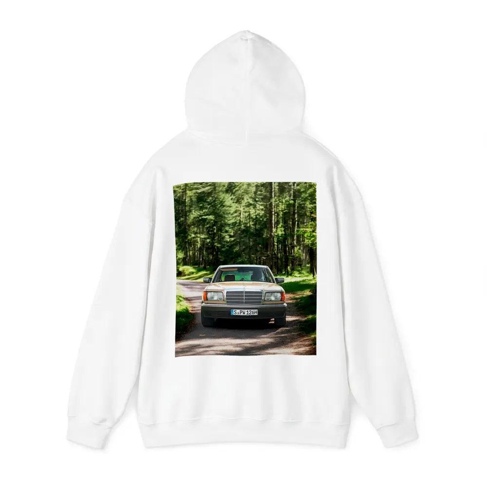 Mercedes S Class Classic Car Forest Road – Hoodies