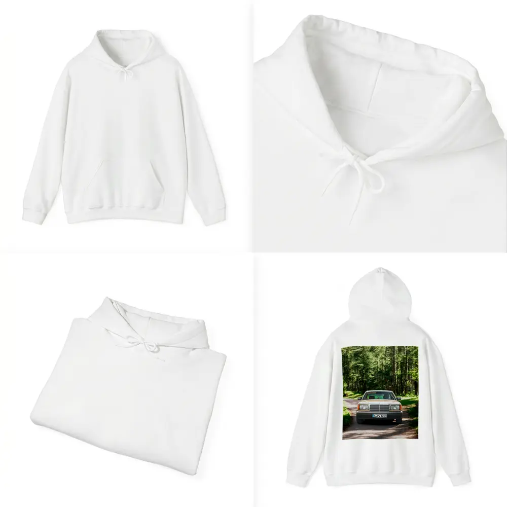 Mercedes S Class Classic Car Forest Road – Hoodies