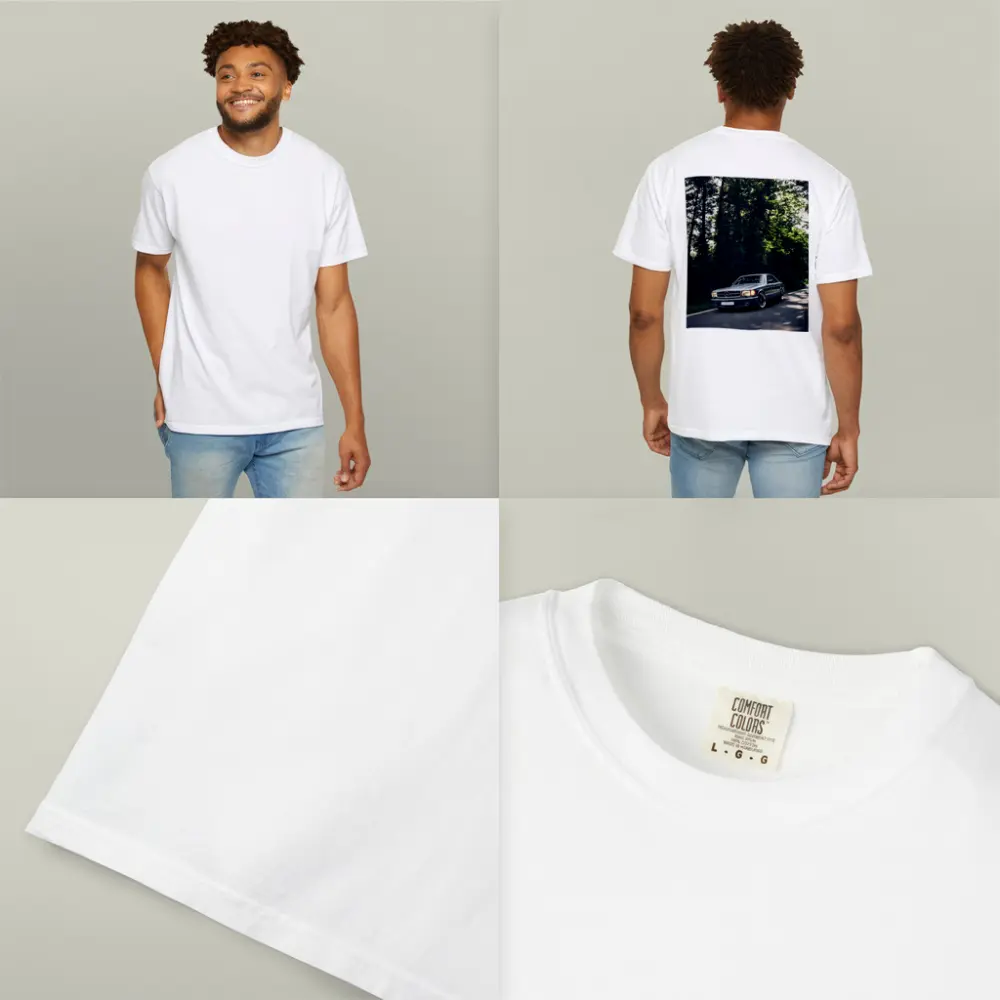 Mercedes Classic Coupe Parked In Forest – T-Shirts