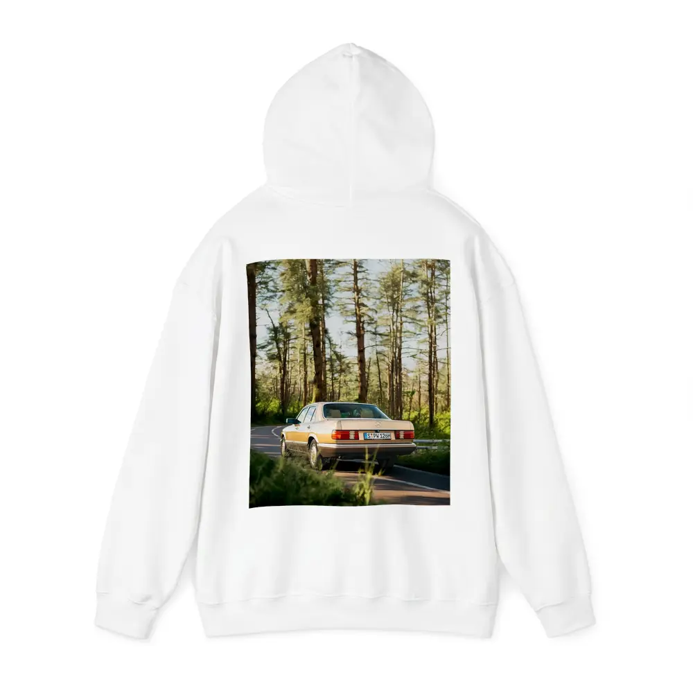 Mercedes S Class Classic Car Forest Road – Hoodies