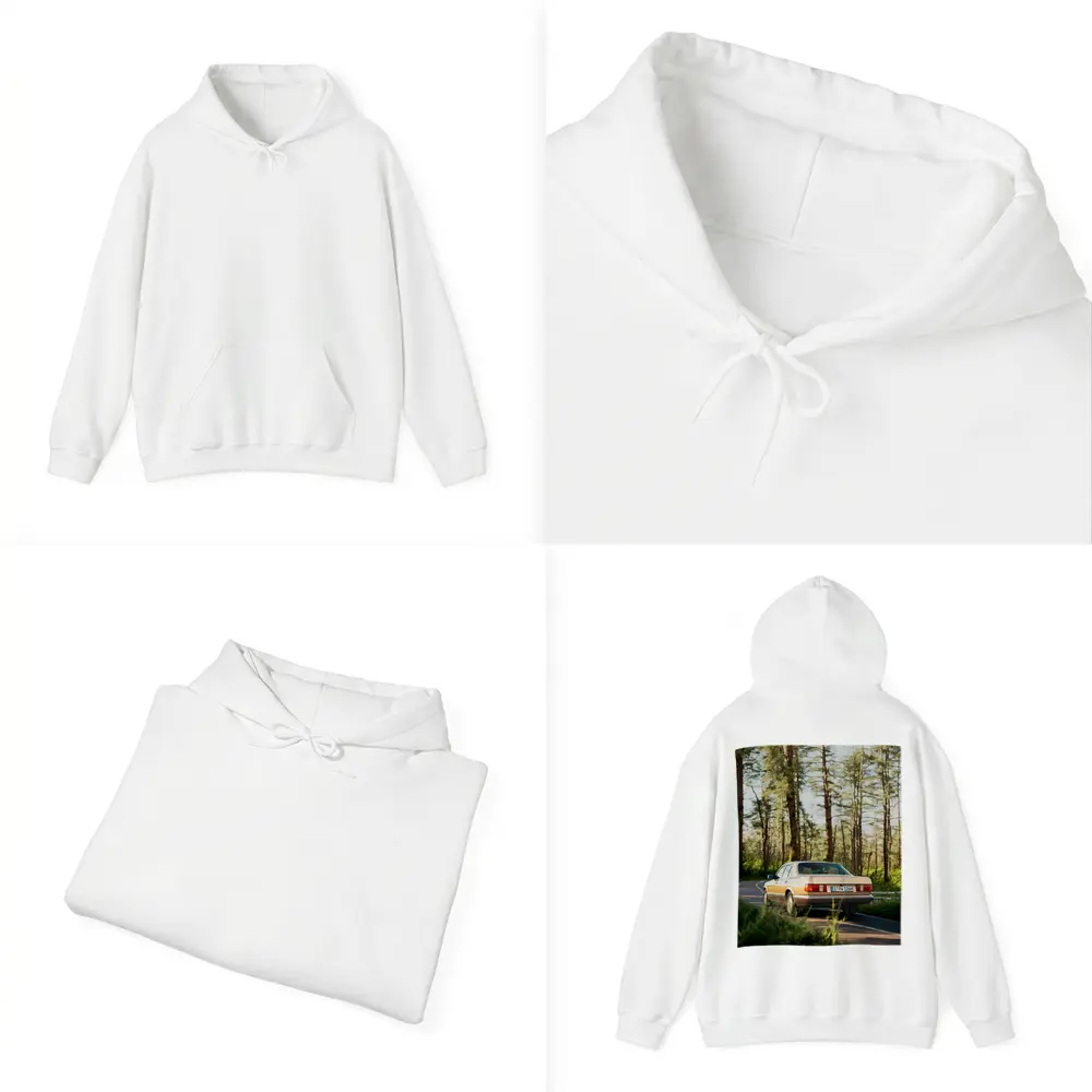 Mercedes S Class Classic Car Forest Road – Hoodies