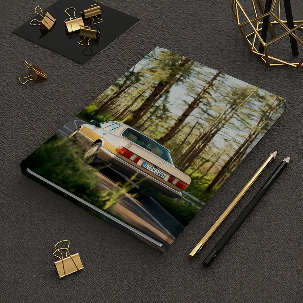 Mercedes S Class Classic Car Forest Road – Notebooks