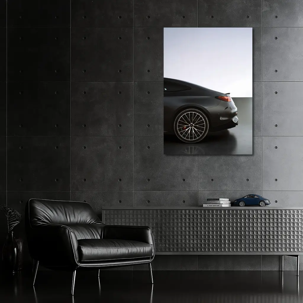 Mercedes CLS Coupe Matte Black Studio – Wall Art