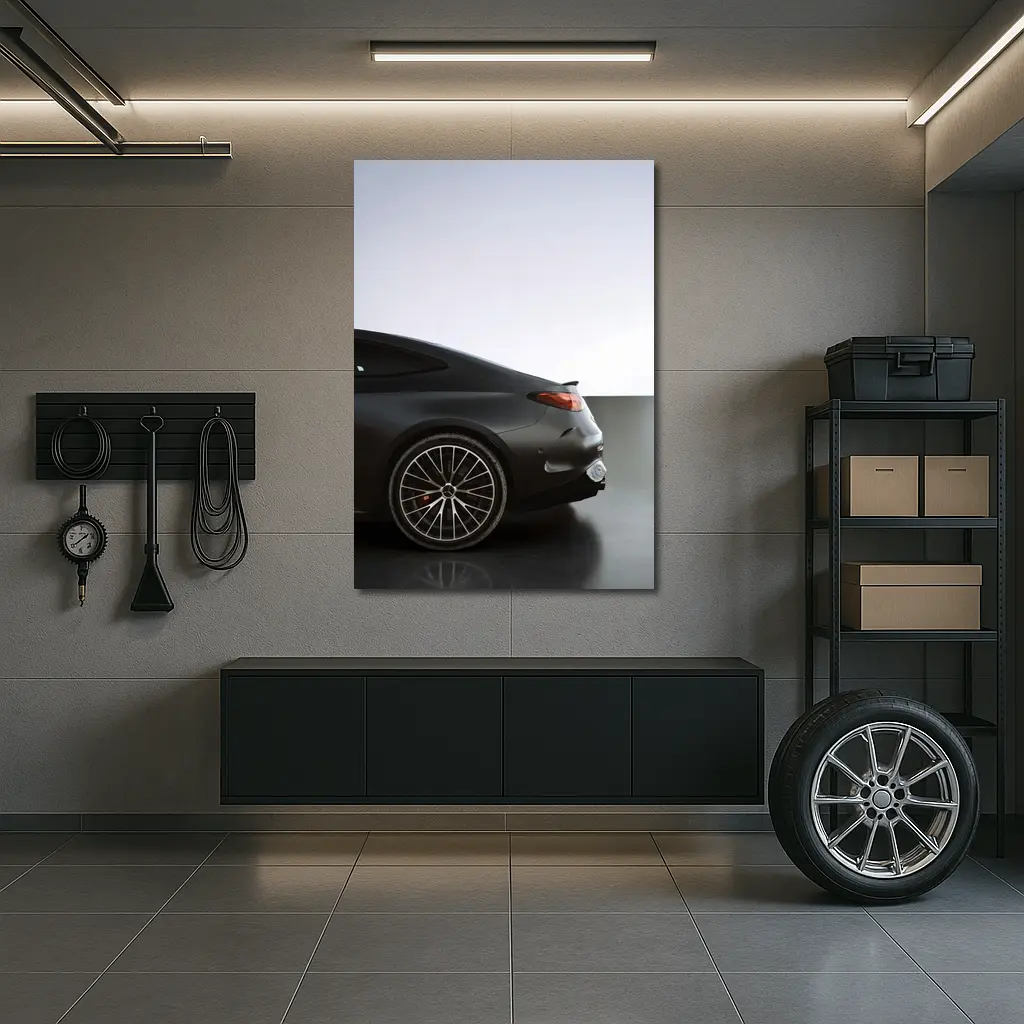 Mercedes CLS Coupe Matte Black Studio – Wall Art