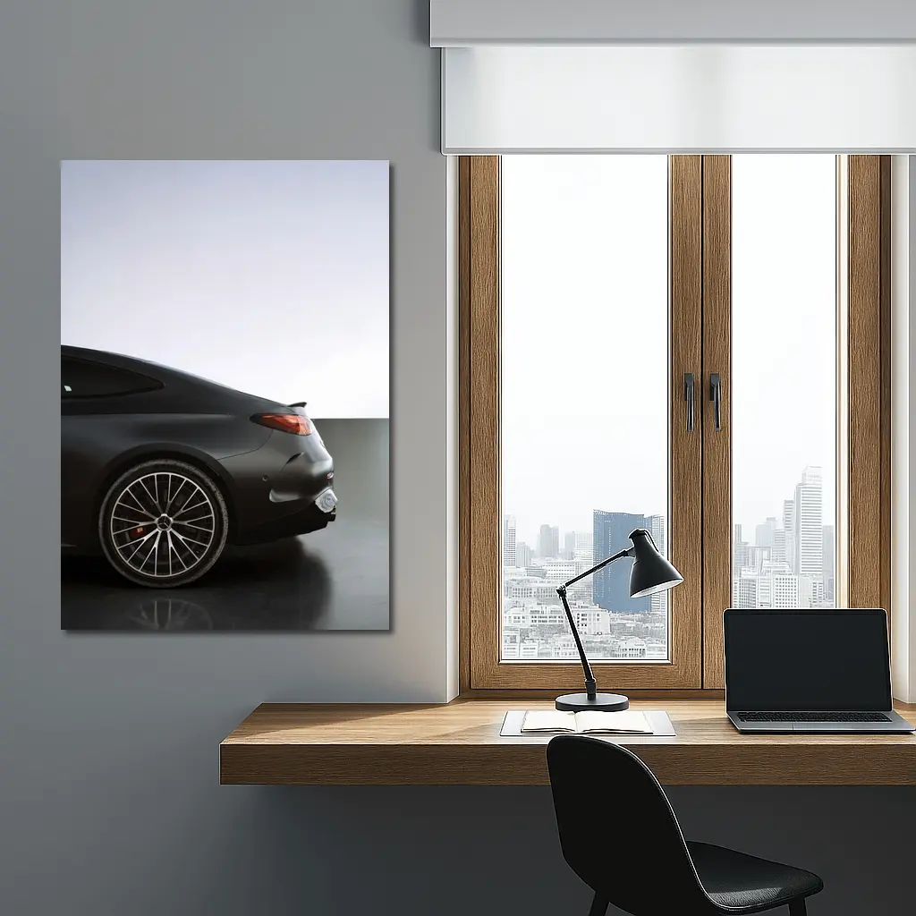 Mercedes CLS Coupe Matte Black Studio – Wall Art