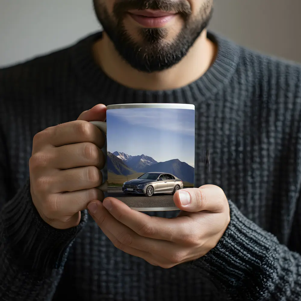 Mercedes AMG C Class Mountain Backdrop – Mugs