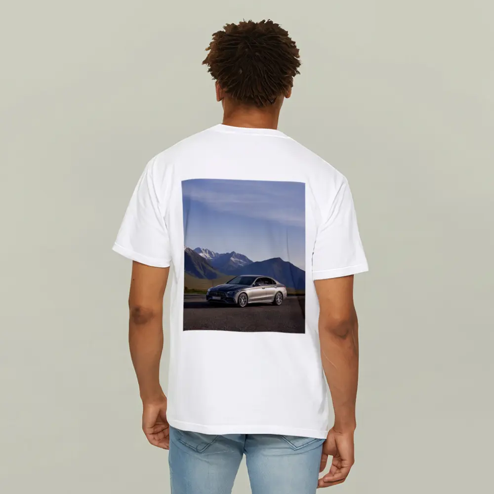 Mercedes AMG C Class Mountain Backdrop – T-Shirts