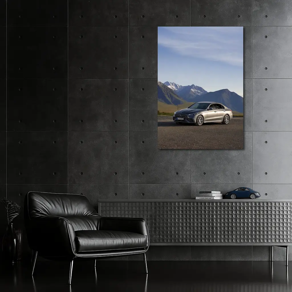Mercedes AMG C Class Mountain Backdrop – Wall Art