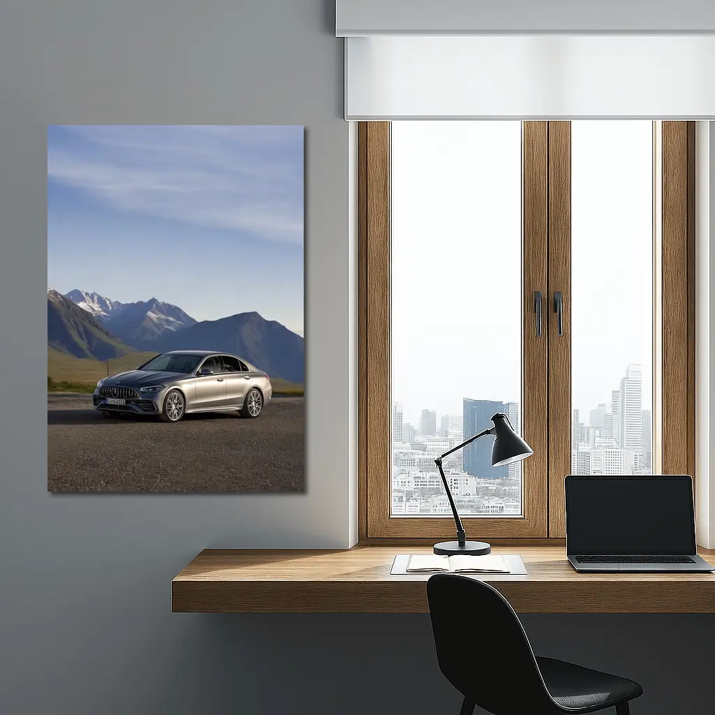 Mercedes AMG C Class Mountain Backdrop – Wall Art