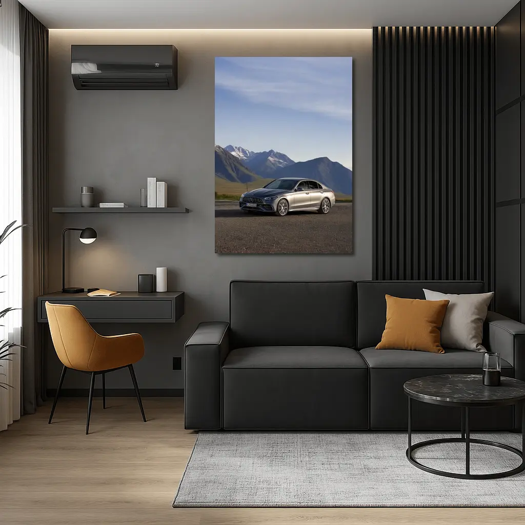 Mercedes AMG C Class Mountain Backdrop – Wall Art