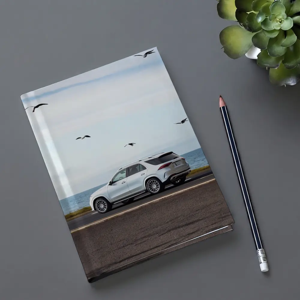Mercedes GLE White SUV Coastal Road Drive – Notebooks