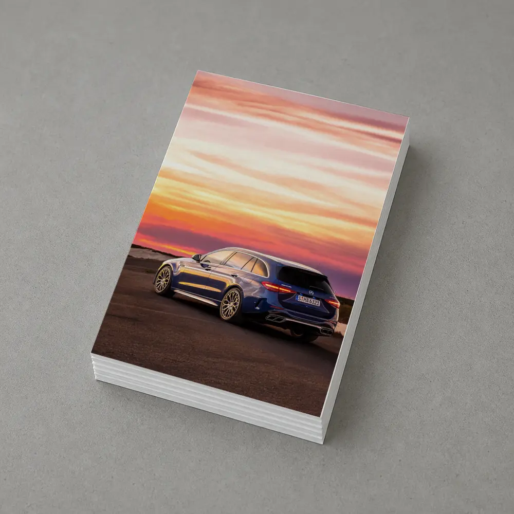 Mercedes AMG C Class Estate Sunset Sky – Postcards