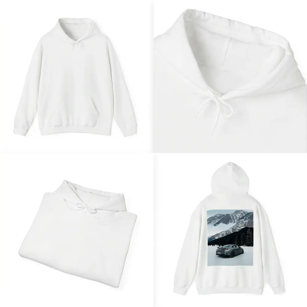Mercedes AMG CLA Coupe Snowy Mountain Scene – Hoodies