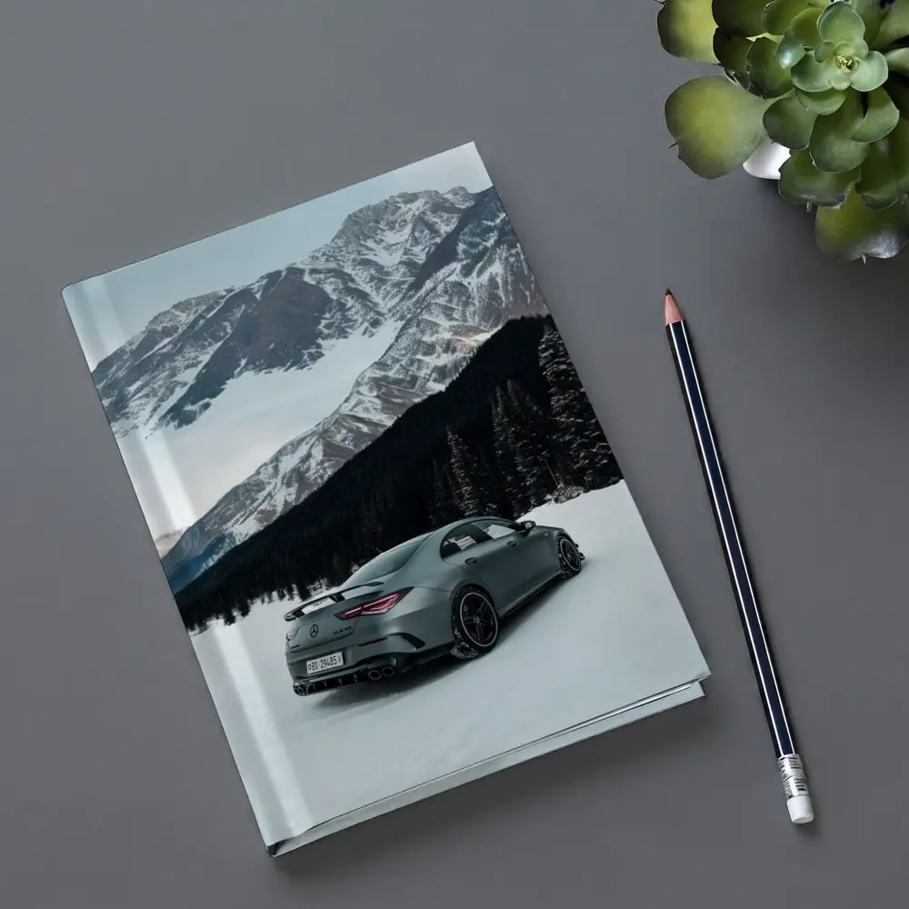 Mercedes AMG CLA Coupe Snowy Mountain Scene – Notebooks